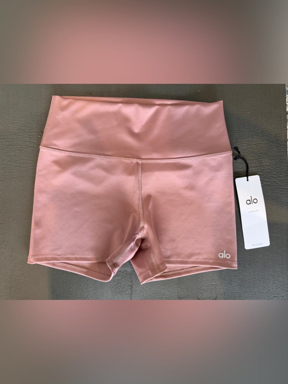 ALO Yoga High-Rise Rose Pink Bike Shorts